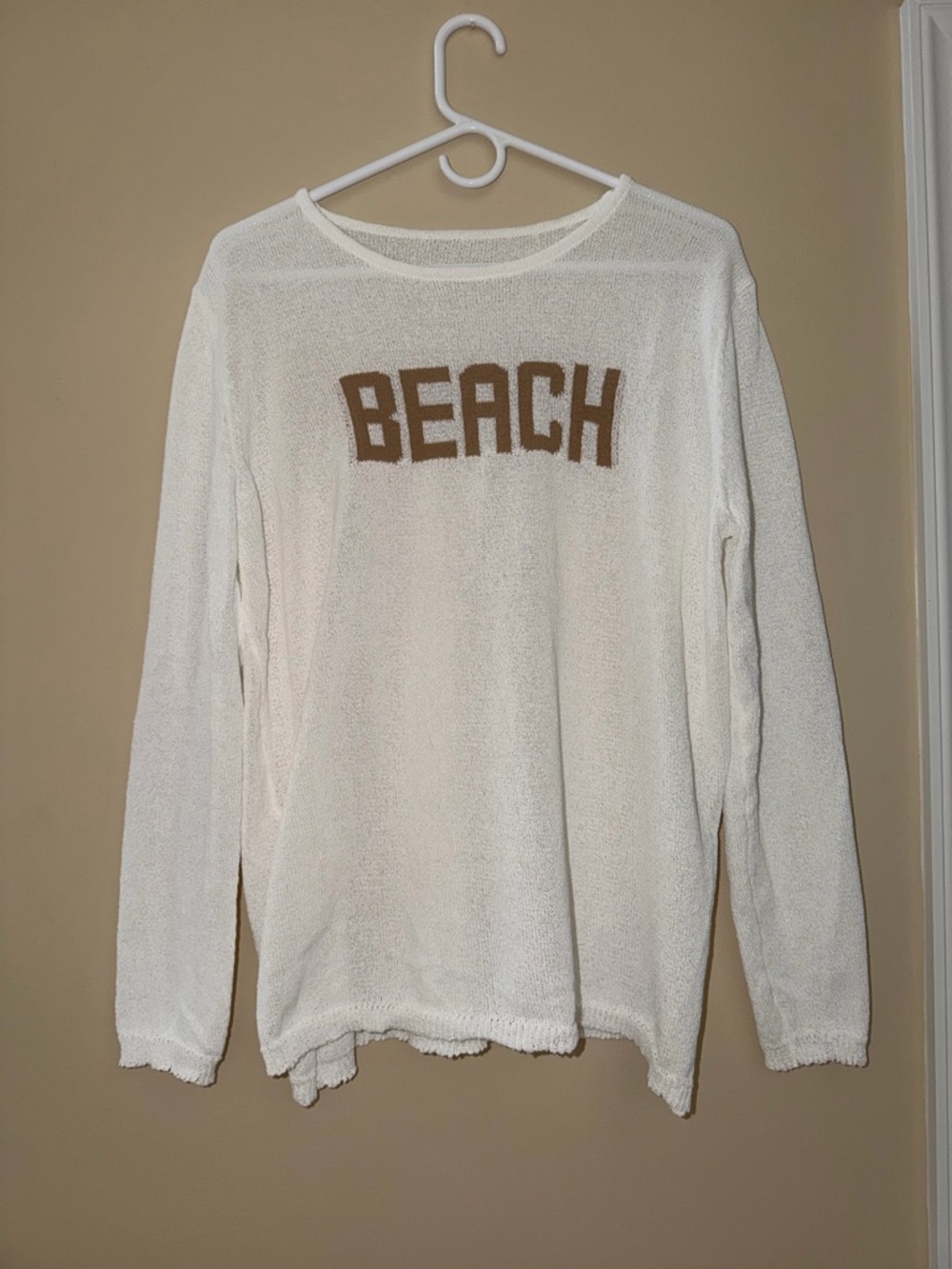 Cream 'Beach' Pullover Sweater - Lightweight Women's Sweater